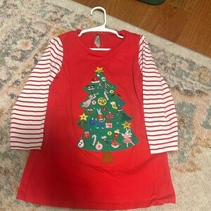 Festive Red Christmas Tree Dress